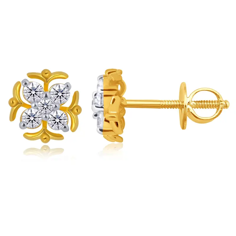 Carlyle floral diamond earrings