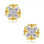 Carlyle floral diamond earrings