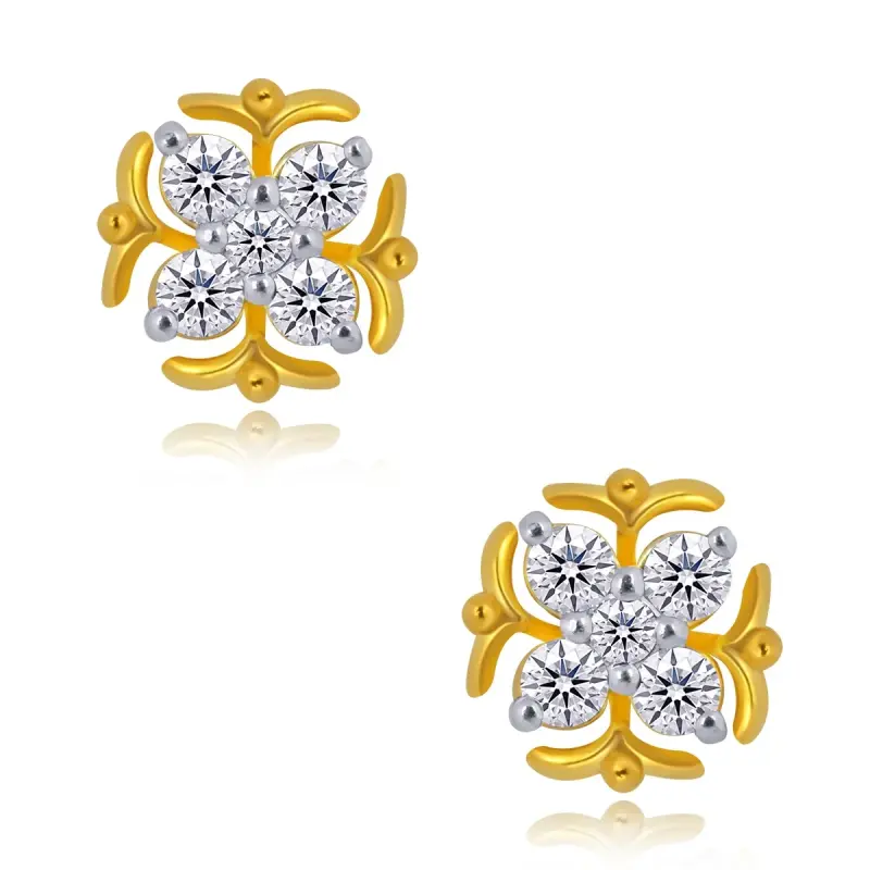 Carlyle floral diamond earrings