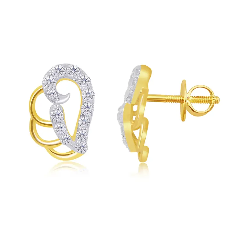 Fiorella spiral diamond earrings