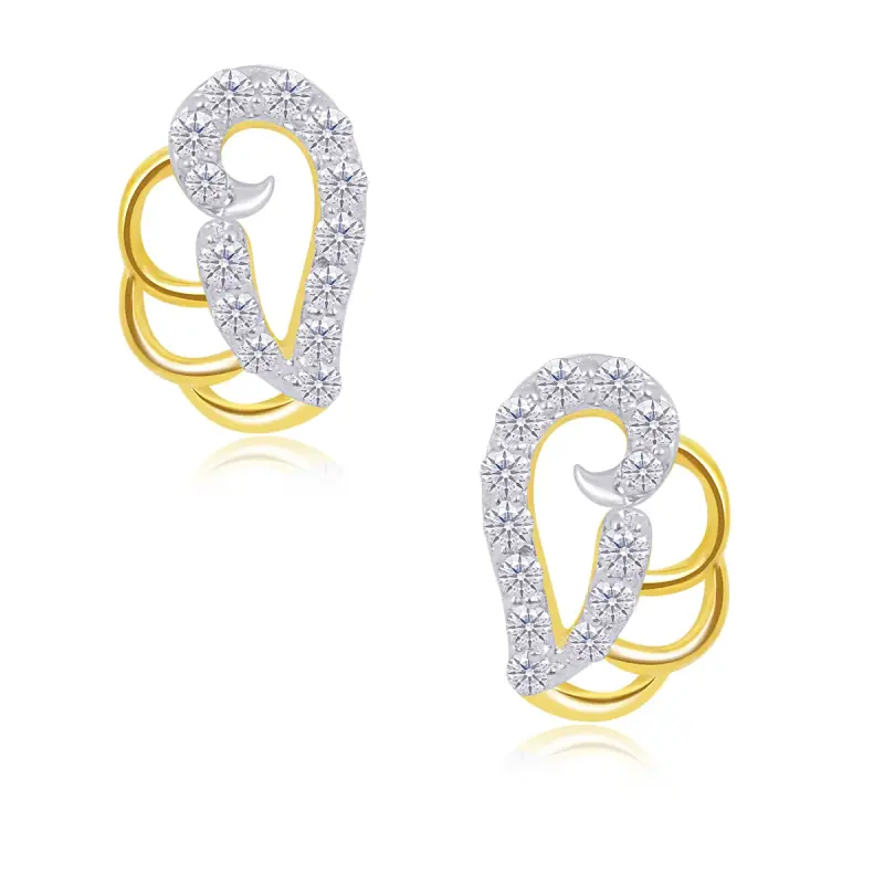 Fiorella spiral diamond earrings
