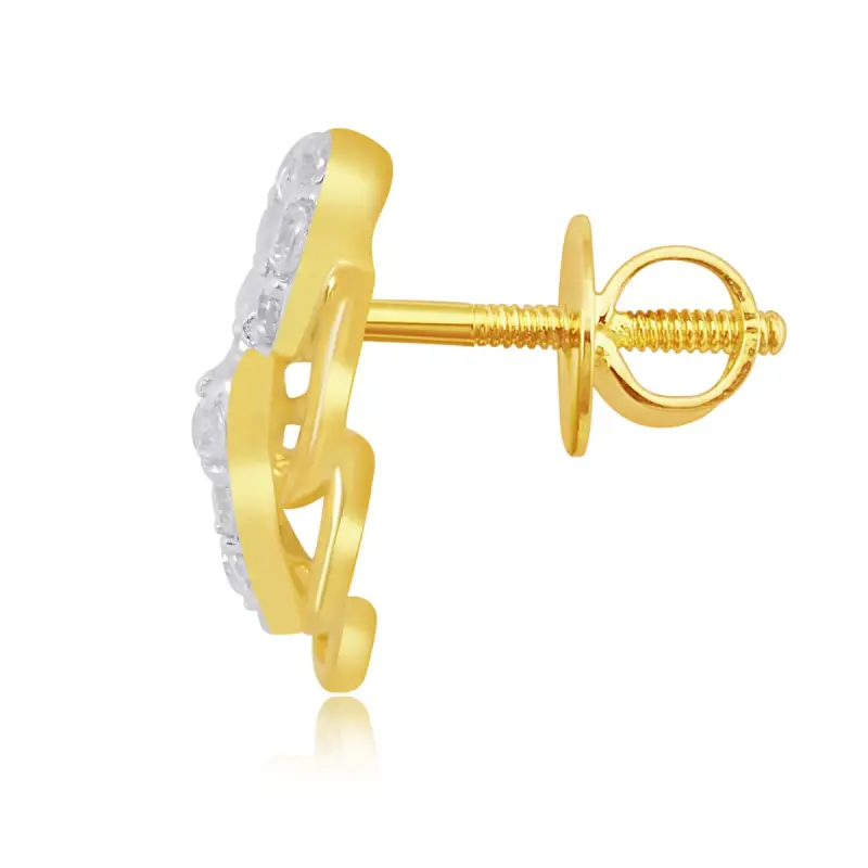 Fiorella spiral diamond earrings