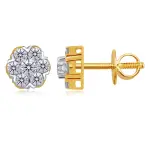 Floral focus diamond earrings