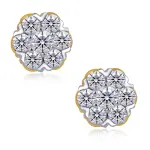 Floral focus diamond earrings
