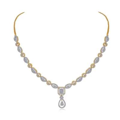Crystal diamond necklace