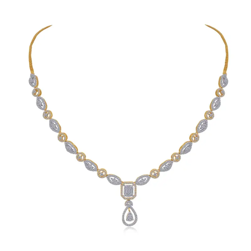 Crystal diamond necklace