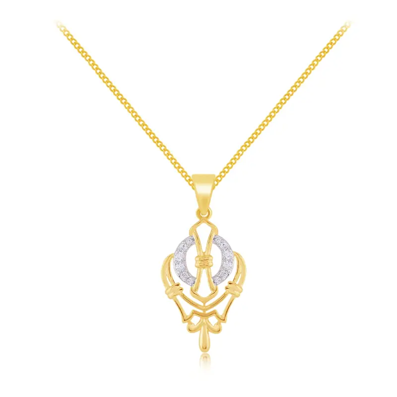Glittering Khanda pendant
